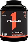 Rule1 R1 100% Whey Protein Isolate and Hydrolysate Protein Powder 5 lb, Chocolate Fudge (71 Servings)