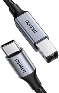 UGREEN Cavo Stampante USB C Nylon, Cavo Printer USB C a USB B, Cavo Stampante Compatibile con MacBook Pro2023, iPad Pro 2022, DELL, ASUS, Acer per HP, Epson, Brother, Lexmark, Canon, DAC 1M