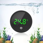 HOSCARER Fish Tank Thermometer Aquarium Thermometer Digital LED Wireless Precise Display ±1℃/±2°F Energy-saving Adhesive Fish Tank Accessories