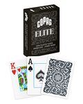 Copag Elite 100% Plastic Playing Cards, Poker Size Jumbo Index Single Deck (Black)