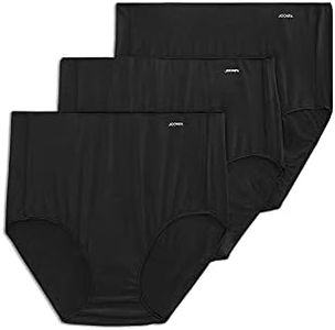 Jockey Women's Underwear No Panty Line Promise Tactel Brief - 3 Pack (5 SM, Black/black/black)