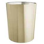 mDesign Metal Wastepaper Bin — Stainless Steel Bathroom Trash Can — Rubbish Basket for Home and Office — Soft Brass