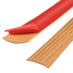 200cm PVC Threshold Strip,Floor Transition Strips,Carpet Door Trim Strips, Laminate Floor Cover Strips, Self Adhesive Floor Door Divider Strip (Yellow Wood Grain,4cm)