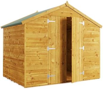 BillyOh 6x8 Master Tongue & Groove Windowless Garden Storage Wooden Shed Apex Roof & Felt 6ft x 8ft