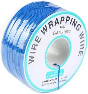 JESSINIE Blue Electronic Wire DM-30-1000 - 30 AWG Single Core Wire for Circuit Boards - 250M Tinned Copper Solid Cable
