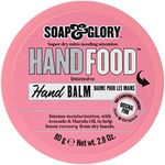 Soap & Glory Original Pink Hand Food Intensive Hand Balm - Avocado + Marula Oil Hydrating Cuticle & Hand Moisturizer - Rose & Bergamot Scented Hand Cream for Dry Hands (80g)