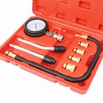 KATSU Petrol Engine Compression Tester Set Fuel Engine Cylinder Pressure Gauge Diagnostic Toolkit for Automotive Cars Trucks Motorcycles 449850