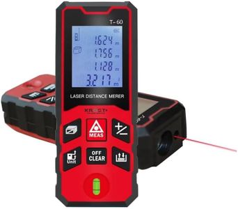 KROST Laser Distance Meter, 60M Range Digital Measuring Tape with Backlit Display & Data Record, Multiple Measurement Modes, Measure Distance, Area and Volume, IP54 Waterproof (60m)
