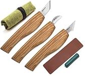 BeaverCraft Wood Carving Knife Kit for Beginners S55 Chip Carving Knives Woodworking Wood Carving Tools Set Carve Widdling Knife Kit Detail Whittling Knife Set Wood Carving Kit Hobbies for Men