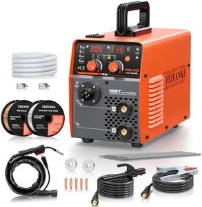 FEIFANKE Gasless MIG Welder 240V 145A Welding Machine MIG MAG 4 in 1 Gasless MIG/MIG/MMA/Lift TIG Welder Machine Inverter Synergy IGBT Suitable for 1.0-4.8mm Carbon Steel and Iron