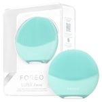 FOREO LUNA 4 mini Facial Cleansing Brush & Face Massager - Premium Face Brush - Enhances Absorption of Skin Care Products - Simple Face Care Travel Accessories - For All Skin Types - Arctic Blue