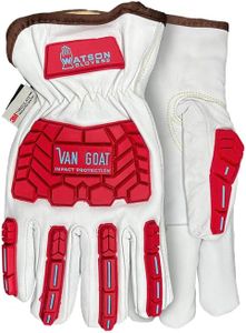 Watson Gloves Van Goat Winter Lined Work Gloves - Goatskin Leather, Kevlar Stitched, Cutshield Lining, Impact & Flame Resistant Rubber (Extra Large)