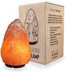 Myga 1-2KG Himalayan Natural Salt Lamp - Handcrafted Crystal Rock Salt Lamp on Wooden Base - Healing Himalayan Salt Lamp with Dimmer Switch and British Standards CE Certified Plug with a 15W Bulb