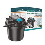 allpondsolutions Auto Cleaning Pressurised Koi Fish Pond Filter with UV Steriliser Light All in One - Ponds Up to 8000 litres - AUTO-PFC-8000