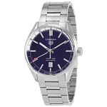 TAG Heuer orologio Carrera Twin-Time Calibre 7 41mm blu automatico acciaio WBN201A.BA0640