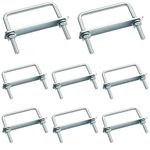 Hotop 8 Set Square U Bolts Carbon Steel with Nuts, Frame Plate, Round Washers for Sailboat Trailers, Tube, Industrial Supplies (82 x 75 mm)