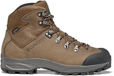 SCARPA Women's Kailash Plus GTX Waterproof Gore-Tex Leather Boots for Backpacking and Hiking, Dark Brown, 7-7.5 Women/6-6.5 Men