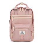 SEVENTEEN LONDON – Modern Urban Unisex Pink 'Wimbledon' Backpack in a Classic Slim Simple Design – Fits Laptop up to 13”