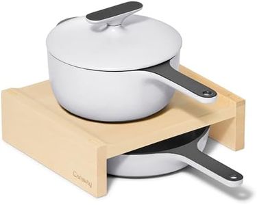Caraway Enameled Cast Iron Bundle – 8" Mini Skillet, 1.8 qt Sauce Pan with Lid & Storage Organizer – Durable, Non-Toxic Cookware for Stovetop & Oven – No Seasoning Required – Gray