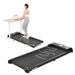 Sparnod Fitness STH-3004 Walking Pad Treadmill for Home Use & Office—Work and Walk, Ready to Use, LED Display, Remote Control, Non-Slip Belt, Shock Reduction, Space-Saving, Bluetooth Speakers