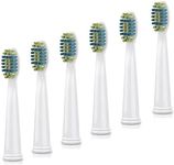 Voom Sonic – Pro 3/Pro 5 Replacement Heads | Pack of 6 Replacement Brushes | Advanced Bristle Technology| Soft DuPont Nylon Bristles | Oral Care