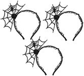 LERTREE 3PCS Halloween Spider Web Headbands Cosplay Party Hairband Dress Up Hair Accessories (3PCS Spider Web Headband)