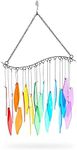 Okuna Outpost Rainbow Wind Chimes for Outdoor or Indoor Decor (11.22 x 18.9 Inches)