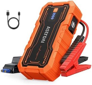 AstroAI S8 Pro Starthilfe Powerbank, 3000A starthilfe für bis zu 9 L Benzin & 7 L Diesel, 12 V Tragbare starthilfe powerbank für pkw mit 3 Modi-Taschenlampe und Starthilfekabeln, Orange