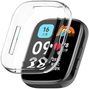 Wisely Protective Case Cover Compatible Redmi Watch 3 Active SmartWatch Full Screen Protector Soft Case HD Clear, Transparent