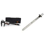 WEN 10761 Electronic 6.1-Inch Digital Caliper + General Tools 300/1 6" Flex Precision Stainless Steel Rule