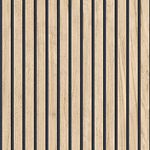 Panacea Wood Slats Wallpaper Light Oak - Beige/Black - Belgravia 1158