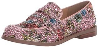 Betsey Johnson Women's Aron Penny Loafer, Floral Multi, 5