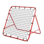 Amazing Tour Rebounder Net Practise Football Training Net Soccer Kickback Target Goal Pro for Children Kids Play Teaching Ball Portable Soccer-Door Red