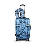 ORKA TRAVEL England Theme Luggage Protector Cover Only Large 28-30 inch with Matching U Neck Pillow [Suitcase Bag Not Included in This Product]