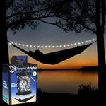 Brightz HammockBrightz LED Hammock Light Rope - 18-Foot LED Paracord Light Rope - Battery Powered Light String for Camping Hammocks - Includes Portable Spool and Carabiner for Easy Transport