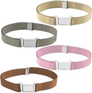 Buyless Fashion Kids Boys Adjustable Elastic Belt with Magnetic Buckle - 5100-CML/CHR/PNK/TAN