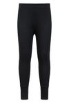 Mountain Warehouse Talus Kids Thermal Baselayer Trousers - Quick Dry - For Camping in Black 3-4 Years