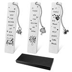 Teacher Gifts from Students, 3 Pack Metal Bookmark Teacher Appreciation Gifts for Women Men, Teacher Christmas Gifts Senior Graduation Gifts for Thank You Teachers