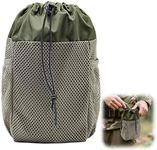 YIBOBO 2Pcs Saddle Hunting Storage Bags, Mesh Hunting Dump Pouch with Drawstring Closure, Easily Attaches to Any Saddle, Hunt Accessories (2)