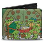 Nickelodeon Men's Buckle-Down PU Bifold Wallet, Ninja Turtles, 4.0" x 3.5", Ninja Turtles, 4.0" x 3.5", Buckle-Down Pu Bifold Wallet