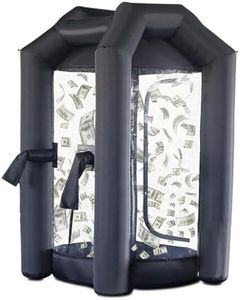 SAYOK Inflatable Money Machine Booth Inflatable Cash Cube Machine with 750W Air Blower for Event, Promotion (4.92' x 4.92' x 8.2' Black)