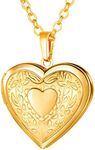 U7 Women 18K Gold Plated Heart Phot