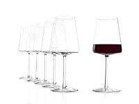 Stölzle Lausitz Power Red 517 ml, Set of 6 Wine Glasses, Dishwasher-Safe, Lead Crystal Glass, Elegant and Shatter-Resistant