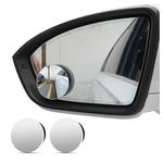 2PCS Blind Spot Mirrors Car Accessories,Adhesive HD Wide Angle Car Blind Spot Mirror with 360° Adjustment Design,Universal Automotive Exterior Accessories Fit for Cars,Trucks,SUVs