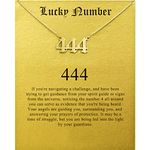 ZYAWP Lucky Number Necklace For Women Men 18K Gold Silver 111 222 333 444 555 666 777 888 999 Pendant Angel Number Necklaces Choker Chain Numerology Jewelry for Girl Boy with Message Gift Card