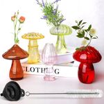 5 PCS Mushroom Shaped Glass Vase, P