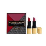 MyGlamm Manish Malhotra Hi Shine Mini Lipstick Set - Afterparty - 1.5g (Set of 2) | Pinkish Purple & Fierce Red Shade Lipsticks Combo | Long Lasting Cream Finish