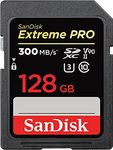 SanDisk Extreme PRO 128GB SDXC Memory Card up to 300MB/s, UHS-II, Class 10, U3, V90 for 8K Video, Black