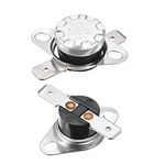 uxcell KSD301 Thermostat 125°C/257°F 10A Normally Closed N.C Adjust Snap Disc Temperature Switch for Microwave,Oven,Coffee Makers 2pcs,Bakelite Material