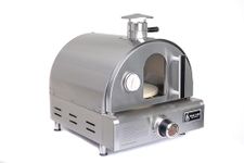 Mont Alpi MAPZ-SS 12000 BTU Multi-Fuel Countertop Table Top Stainless Steel Portable Outdoor Cooking Kitchen Backyard Propane Gas Pizza Making Baking Oven Roasting Grill - Pizza Stone Included